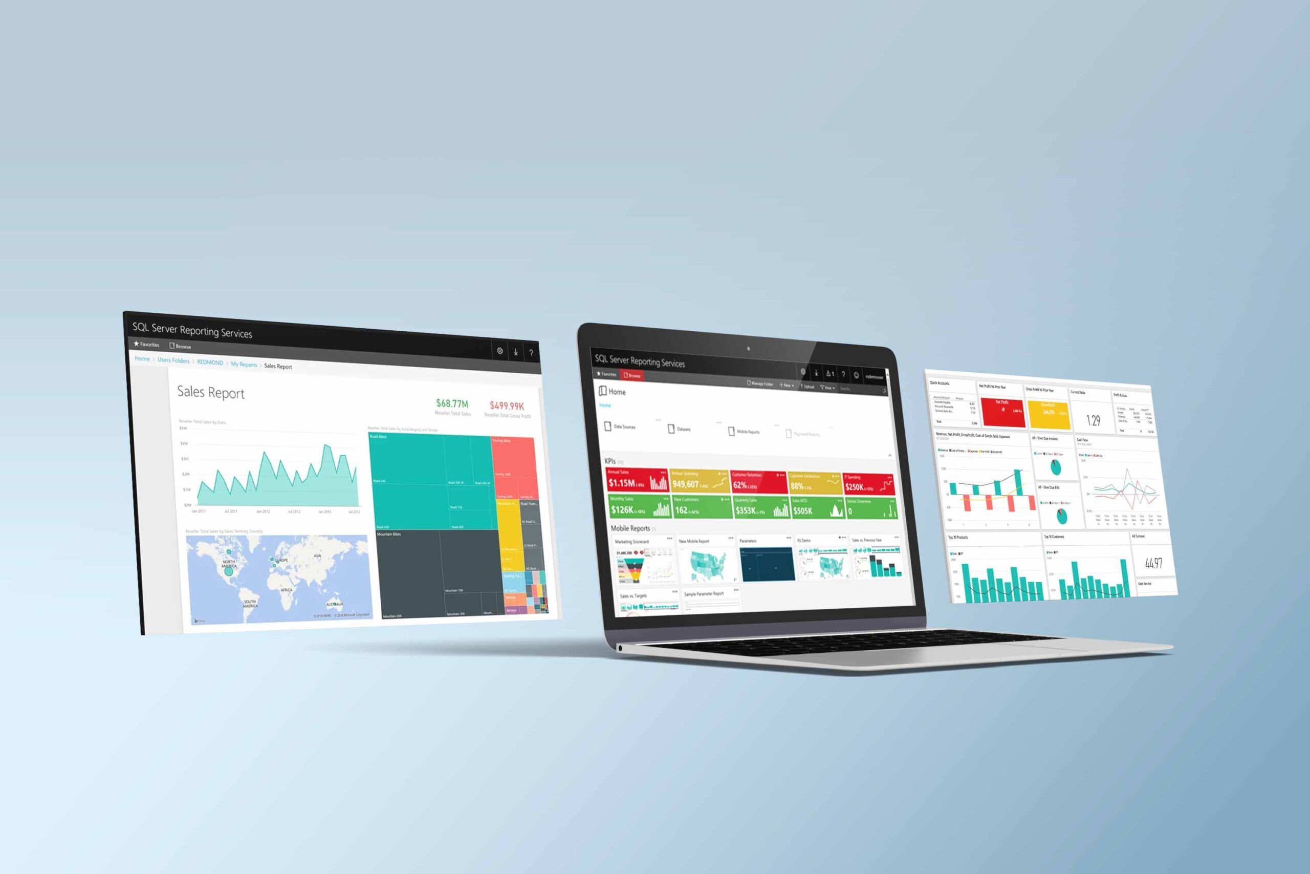 Power BI - verschillende schermen